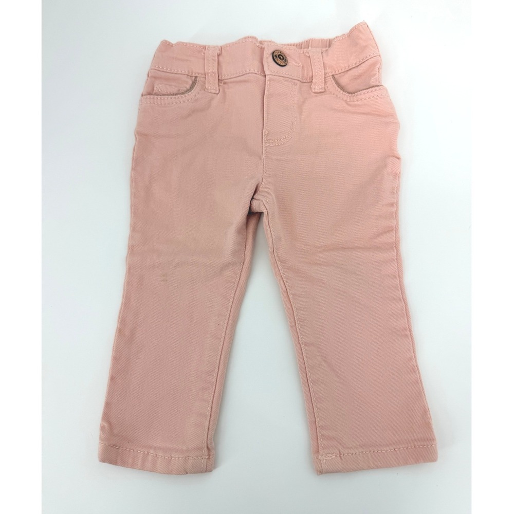OshKosh Bgosh Baby Girls Peach Pink Skinny Jeans Pants 6-9M